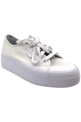 DC Women's Manual Platform Low Skate Shoe White