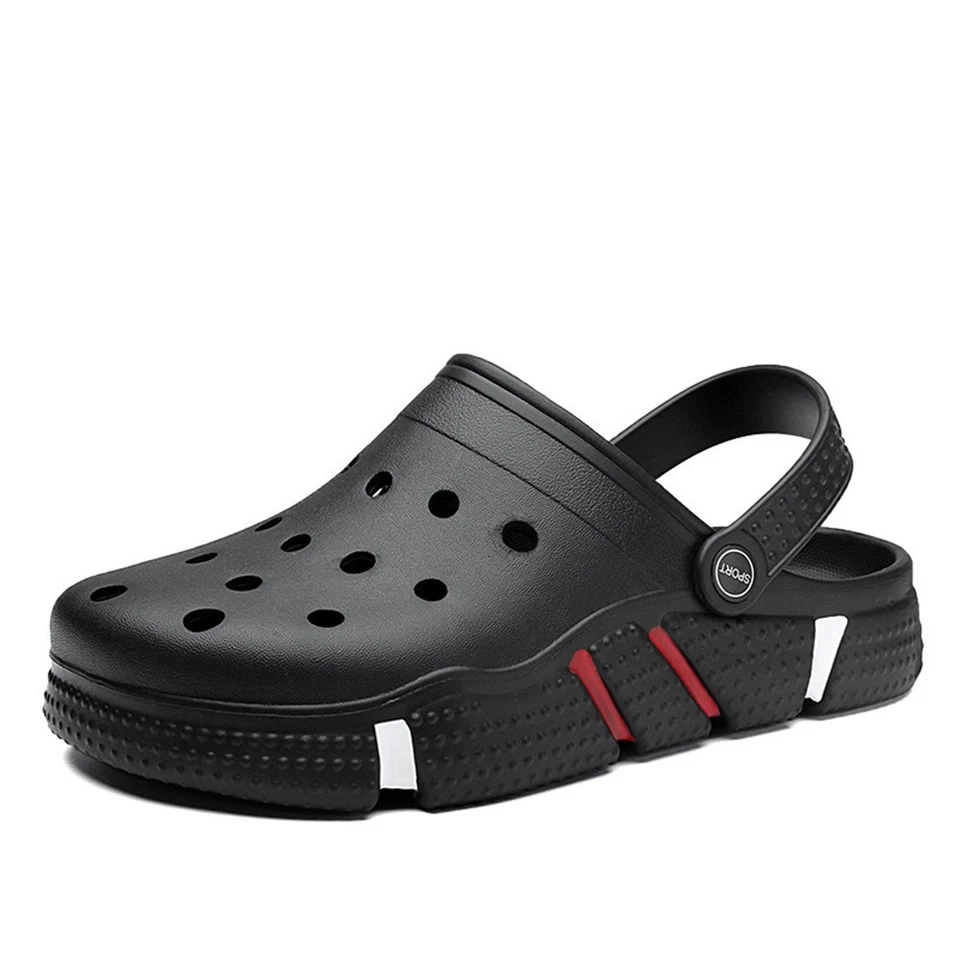 Crocs de moda para hombre para uso al aire libre, tallas extra grandes, sandalias de doble propósito Foto 2 de 4