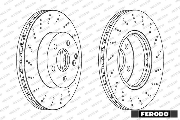 2X Bremsscheibe Ferodo DDF1693C 2 Bremsscheiben FüR Mercedes-Benz-image