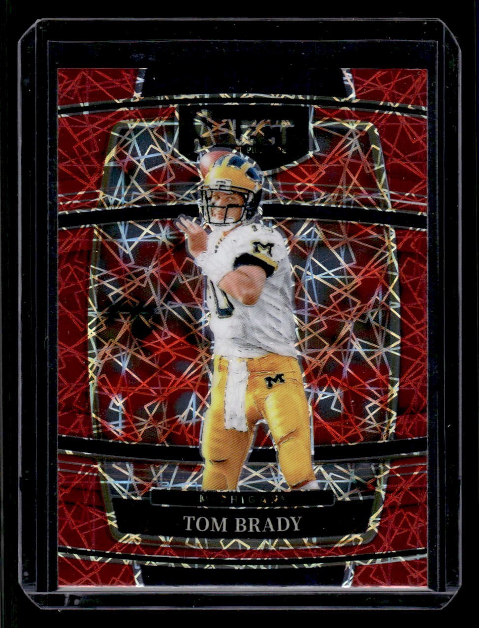 2022 Panini Select Draft Picks #32 Tom Brady Red Lazer Prizm