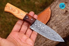 Custom Hand Made Forged Damascus Steel Blade Hunting Knife 2676