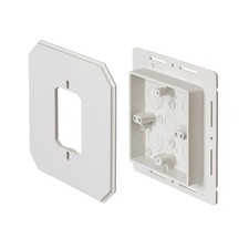 8081F Siding Box Kit For Fixtures and Receptacles, Cover with Flanges, White