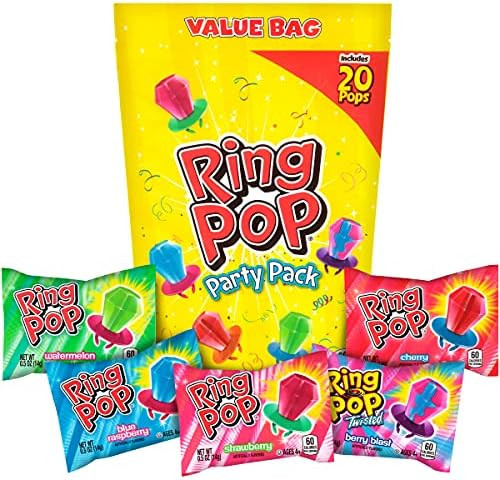 Ring Pop Valentine's Assorted Lollipops 50ct Variety Candy Pack-image