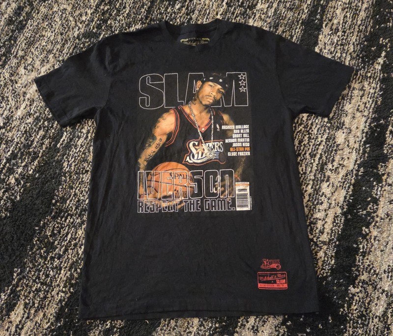  Mitchell And Ness Allen Iverson Respect The Game T-Shirt Size Men's Medium 
