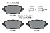 Bremsbelagsatz Scheibenbremse Pagid T2853N FüR Toyota Corolla HR Yaris VAN Aygo