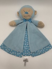 Baby Ganz Collection Dashing Monkey Cuddler Security blanket lovey Blue