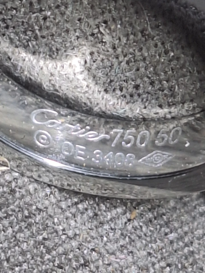 Anillo de amor Cartier oro blanco 750 18k tamaño 5 50 mm anillos de boda promesa regalo wow Foto 3 de 4