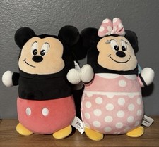 NWT Squishmallows Hug Mees Disney 10" Mickey Mouse Minnie Mouse Plush Set Of 2