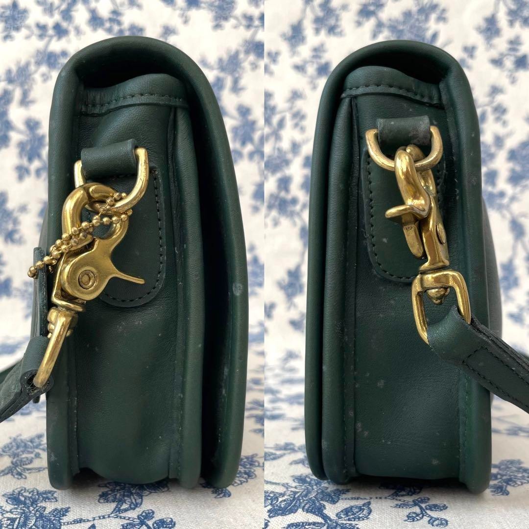 Extremely Rare Made In USA Old Coach 9755 2Way Shoulder Bag Green