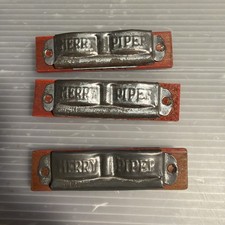 Vintage Merry Piper Toy Harmonica Wooden and Metal Used Lot Of 3 As Is