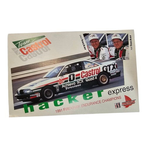 Adesivo Team Castrol decalcomania 1991 Firehawk Endurance Champions Hacker Express Card - Foto 8 di 9