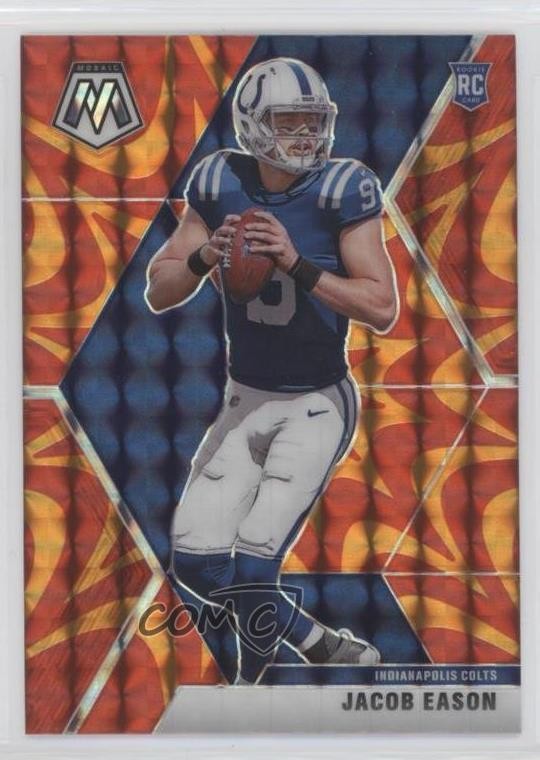 2020 Panini Mosaic Rookies Reactive Orange Mosaic Prizm Jacob Eason #236 5ya