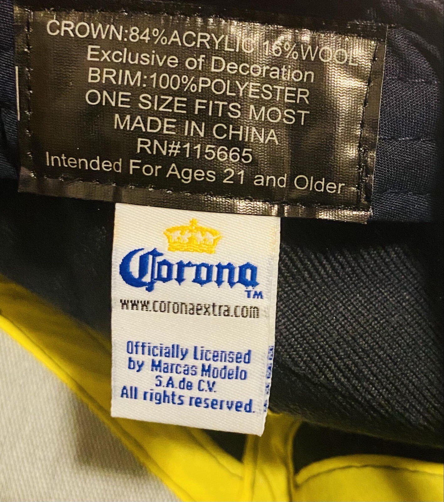 Corona Extra Adjustable Snap Back Hat Large Brim … - image 20