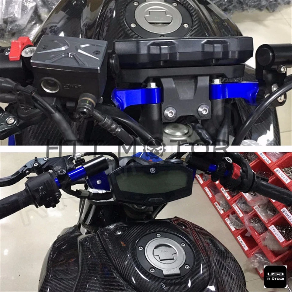 Juego de placa adaptadora y manillar con clip para Yamaha MT-07 FZ-07 2014-2017 Titan Foto 4 de 4