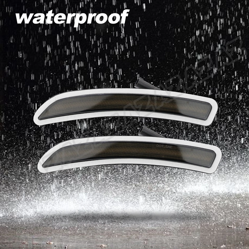 For Mini Cooper F55 F56 F57 14-19 Amber LED Side Marker Light Front Smoked Pairs Foto 3 de 4