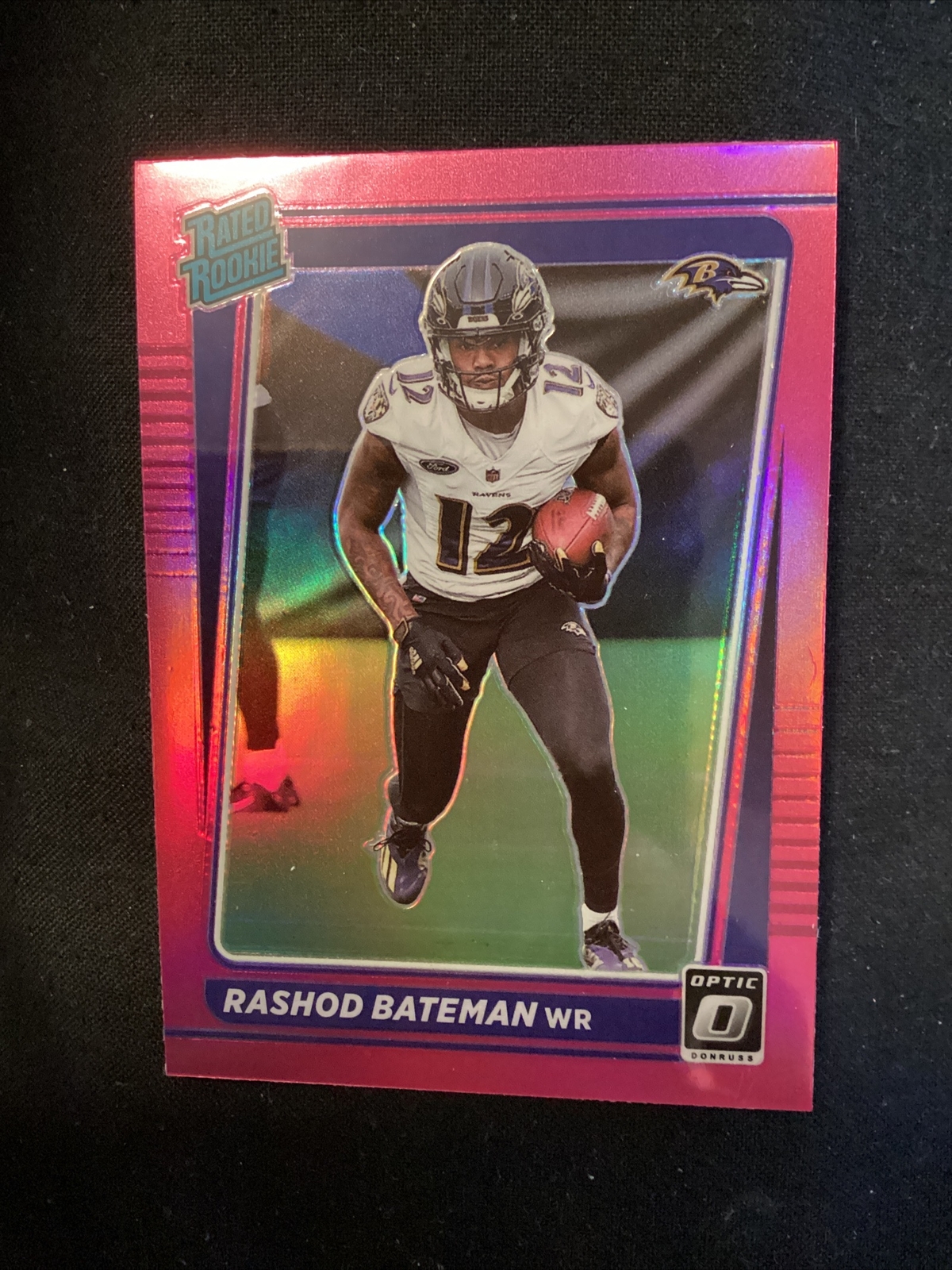 2021 Donruss Optic Pink Prizm Rashod Bateman #210 Rookie Baltimore       JT19