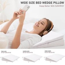 Adjustable Wide Size Bed Wedge Pillow Wedge Backrest Mattress Leg Support Pillow