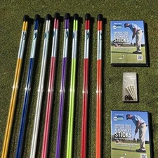Tour Sticks Golf Alignment Sticks  Tour Training Aid Practice Rods Trainer
