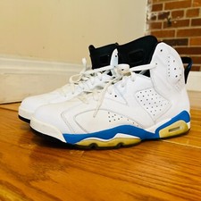 VNDS Nike Air Jordan 6 Sport Blue size 13 384664-107 OG VI Retro White