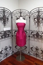 2911  ALFRED SUNG D614 WATERMELON  SZ 8 $209   COCKTAIL  PARTY FORMAL DRESS GOWN