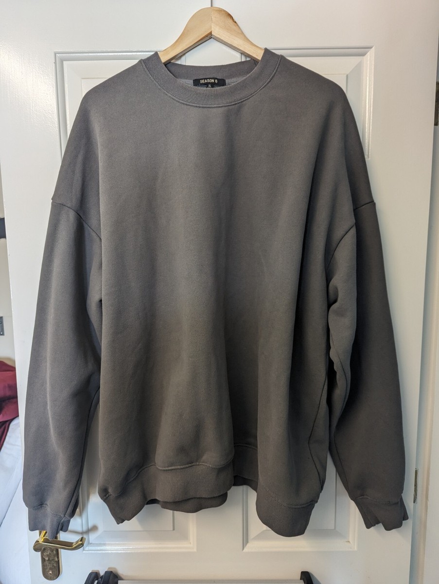 Yeezy Season Oversize Crewneck Sweatshirt Washed Gray Made In
