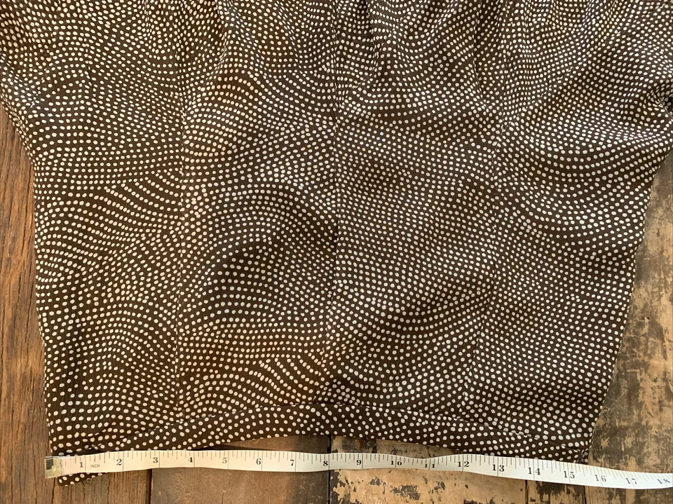 Falda de seda INC Amagansett I marrón blanco punto alfiler midi con volantes talla 10 nueva con etiquetas precio de venta sugerido por el fabricante $90 Foto 3 de 4