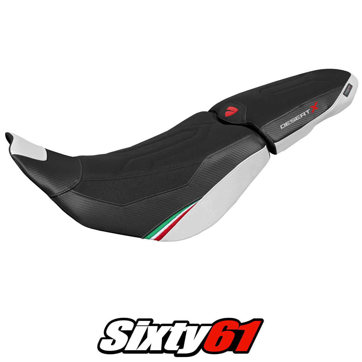 Ducati Desert X Seat Cover Tappezzeria Trico Comfort Ultragrip 2022-2025 White