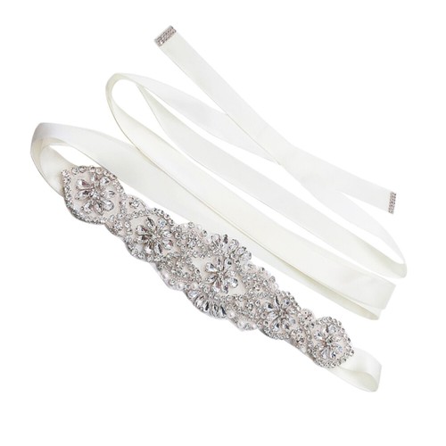 Jeweled Wedding Belt Rhinestone Wedding Belt Bridal Dress Sash - Picture 8 of 13