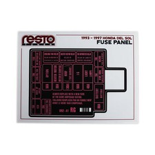 1993-1997 Honda Del Sol Engine Fuse Label Kit Only 1993-1997 Honda Del Sol Engine Fuse Label Kit Only