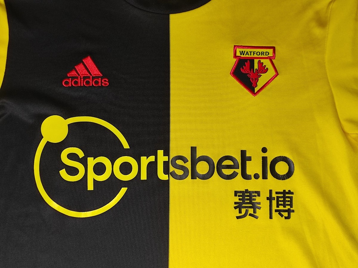 WATFORD FC 2019-20 HOME SHIRT ADIDAS DX7224 JERSEY SOCCER SIZE M