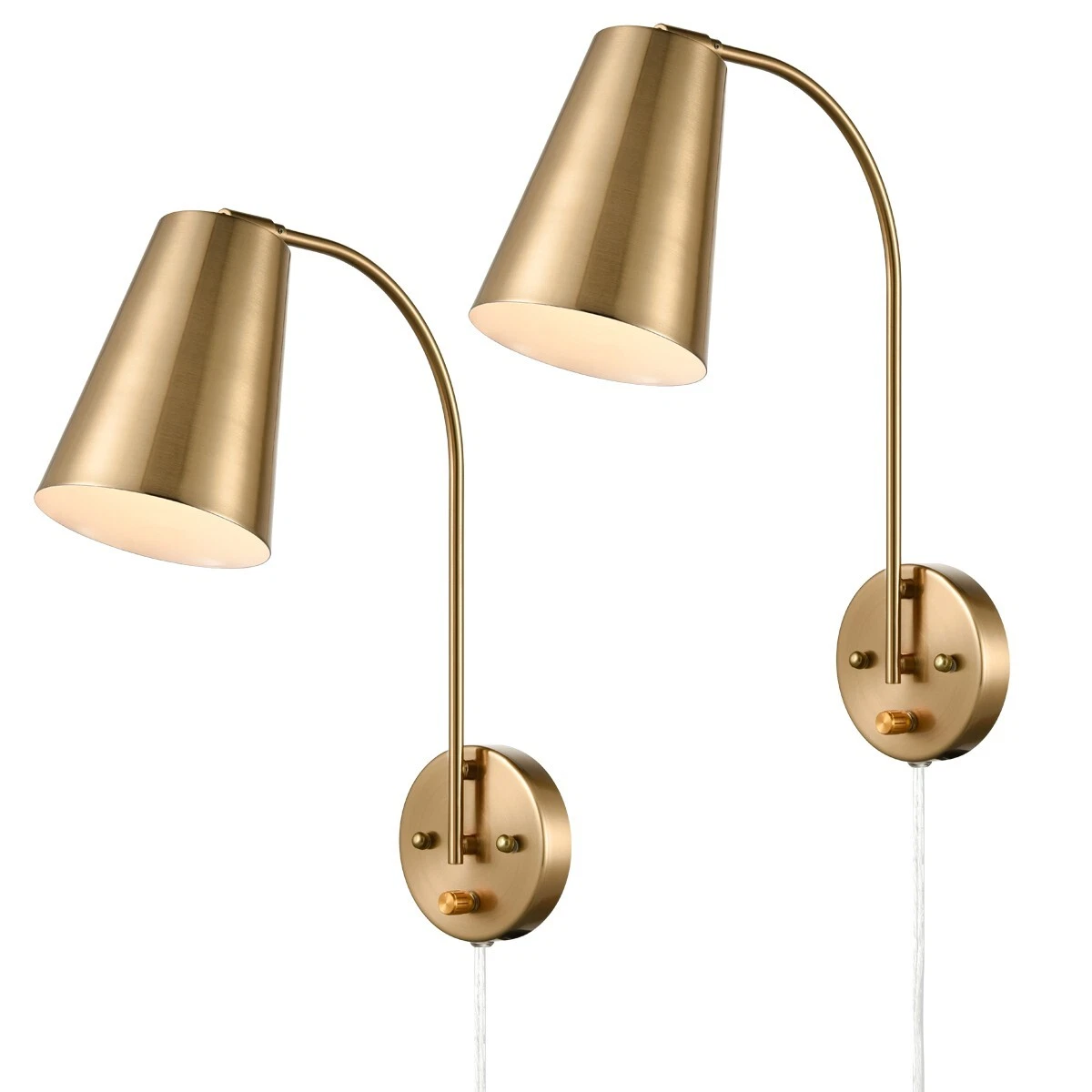 Wall light with cheap plug in cord