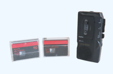 MAGNETOPHONE DICTAPHONE ENREGISTREUR SANYO + 3 CASSETTES MINI 60
