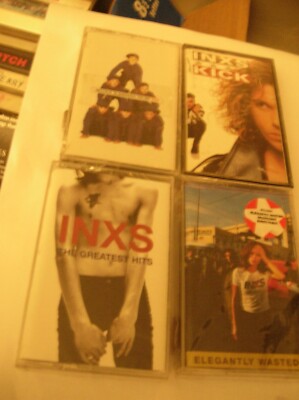INXS cassettes 3 NEW-Elegantly Wasted, Welcome to Wherever U R, Grtst Hits, Kick