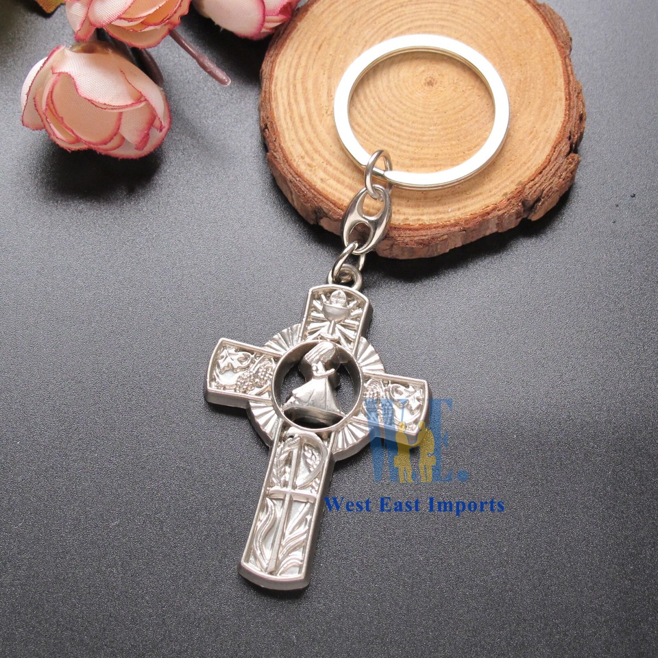 (12 PCS) First Communion Keychain Party Favor Girl Primera Comunion ...