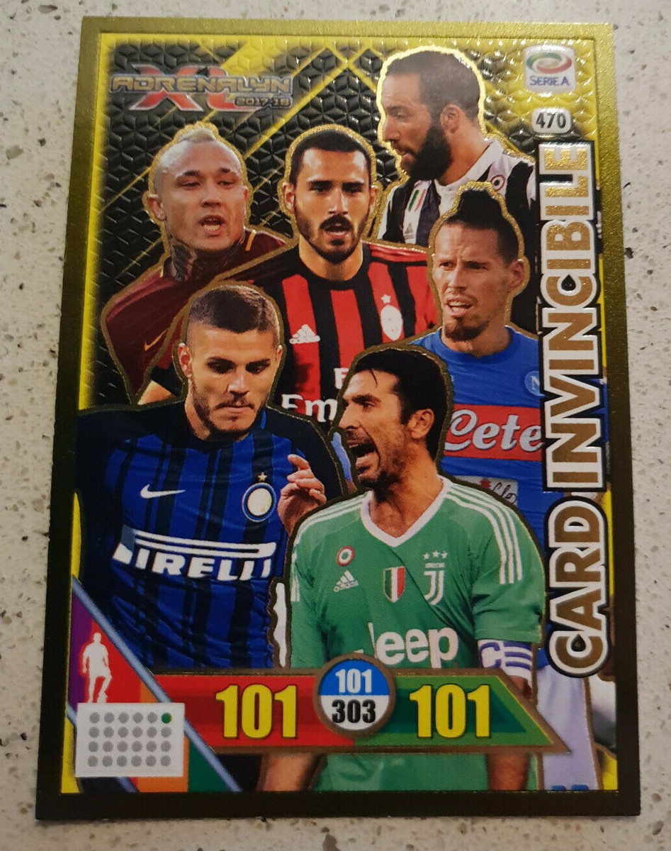 CARD INVINCIBILE CALCIATORI 2017 2018 ADRENALYN XL PANINI 470 RARE