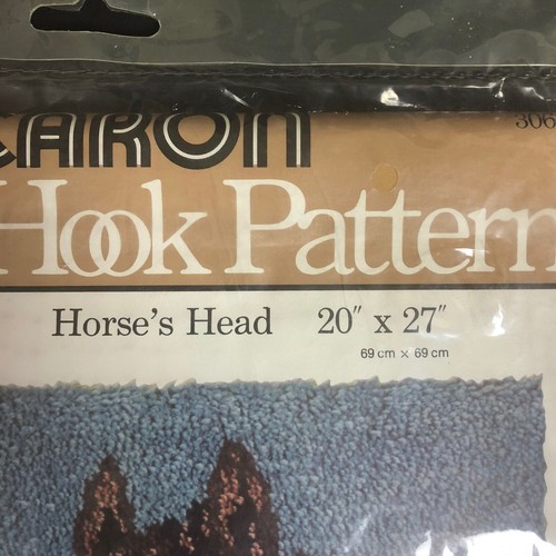 Caron Latch Hook Pattern Horse’s Head Pony NOS Printed Canvas Pattern 20” x 27” - Picture 4 of 12