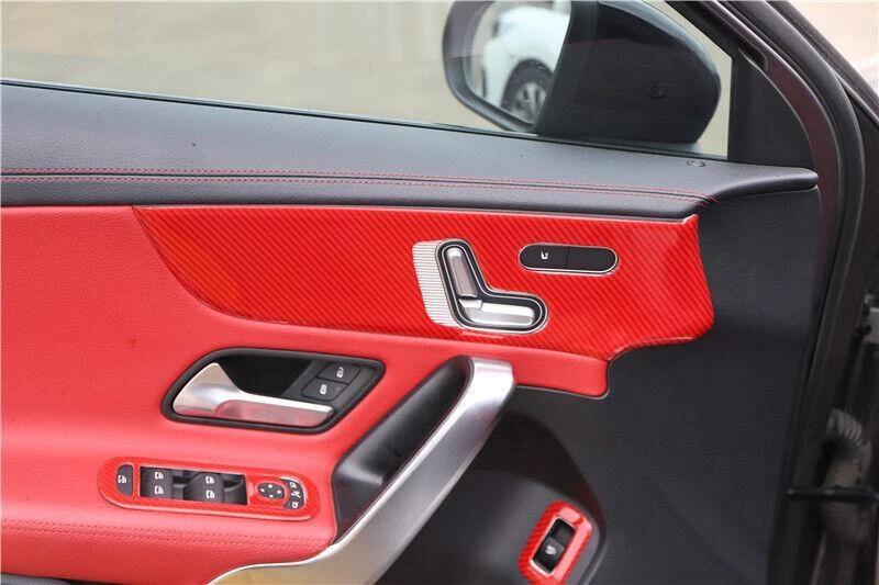 Inner Decoration Full Set Fit For Mercedes Benz AMG35 2019-2021 Red Carbon Fiber - Image 4 of 4
