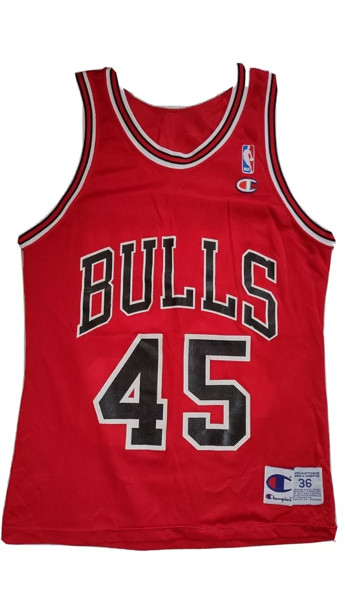 Mens VTG Champion NBA Chicago Bulls #45 Michael Jordan Basketball