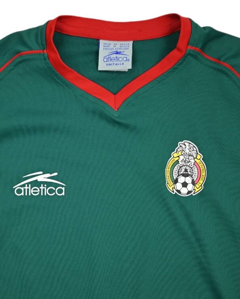 Maillot De Football Mexique Atlética 2002 - Taille S, Occasion, Vert Officiel, Parfait Pour Supporter