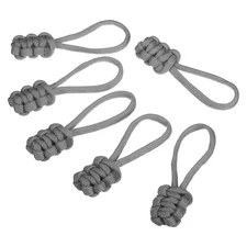 15pcs Zipper Pulls Replacement Extension Cord Handle Fix Pull Tab Dark Grey