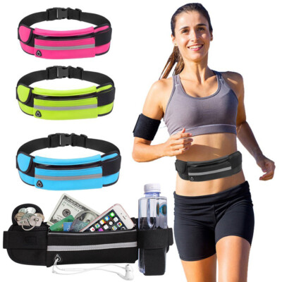 Riñonera Para Correr Mujer Deportivo Bolsa De Gimnasio Impermeable Cintura  