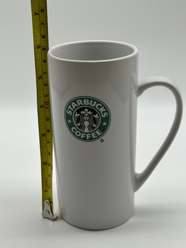 Starbucks Coffee Mug Cup Tall Skinny 14 oz White W/Green Mermaind 2008 - Picture 4 of 5