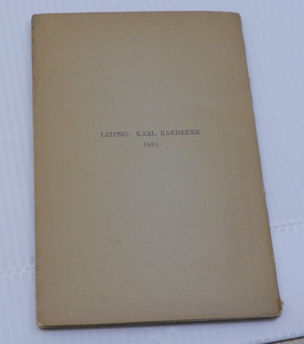 1891 BAEDEKER'S PARIS & ITS ENVIRONS, HC TRAVEL BOOK w MAP PLANS BOOKLET - Picture 6 of 9