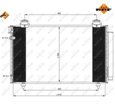Condenser, Air Conditioning EASY FIT NRF 35592 for Toyota