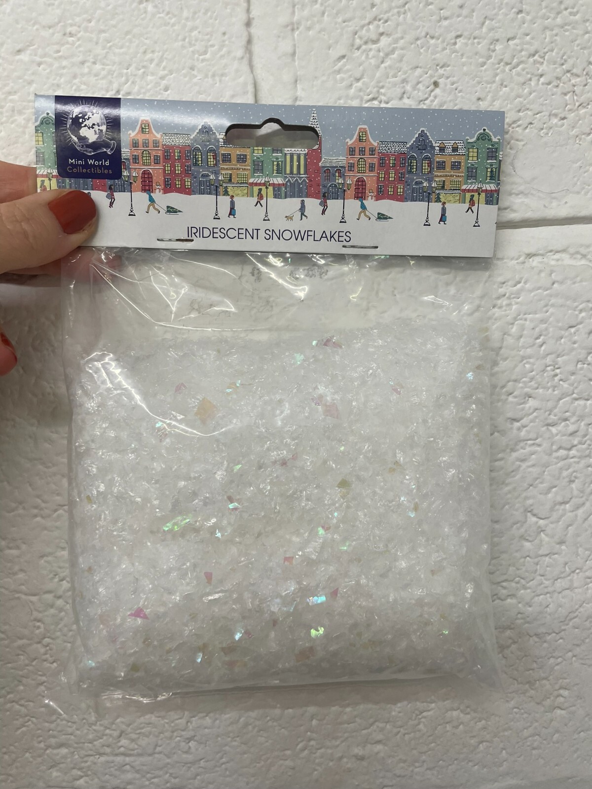 Iridescent Snowflakes Fake Snow 2oz Pack Artificial Shimmer Snow Christmas Decor