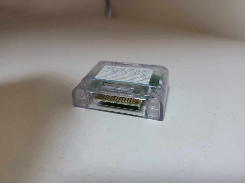 NEW CLEAR 256K MEMORY CARD FOR NINTENDO 64 N64 WITH REMOVABLE CR2032 ...