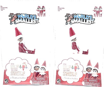 World's Smallest Elf on The Shelf - Set of 2 - Boy and Girl Dark