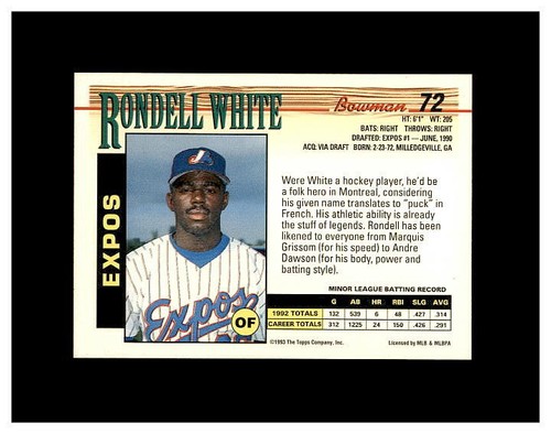 RONDELL WHITE YOU PICK SEE SCANS OF EVERY CARD RC, INSERTS HIGH GRADE CARDS - Picture 23 of 181