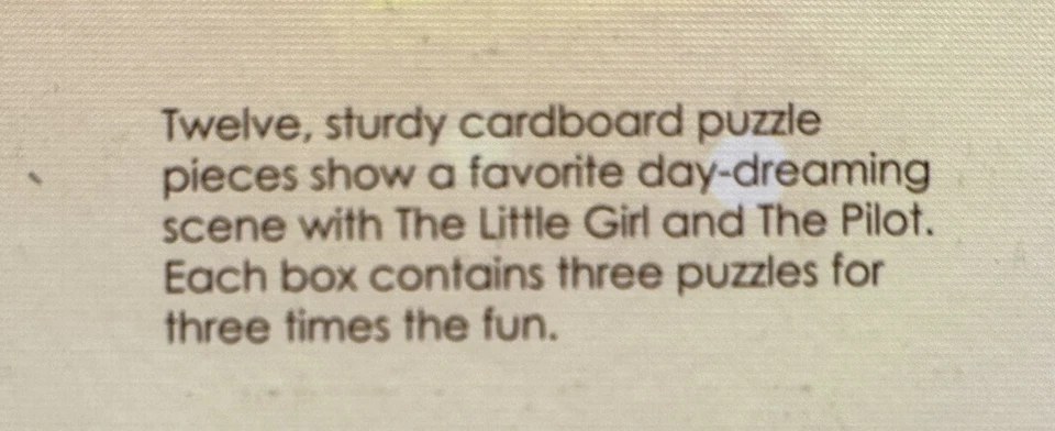 The Little Prince Three 3X12 Puzzles Hape (Brand New) - Image 3 of 4