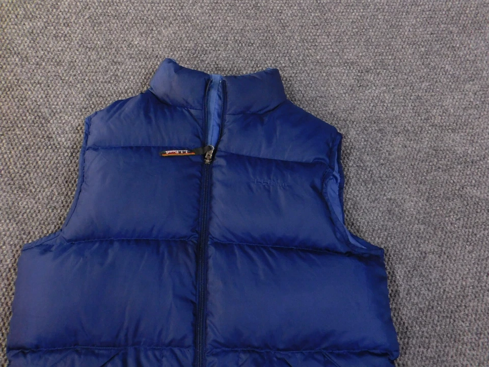 LL Bean Vest Mens small Blue Puffer vest outdoors zip reversible Goose Down - Image 4 of 4